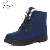 Xajzpa - Women Boots Winter Ankle For Shoes Female Snow Botas Mujer Warm Plush Woman Plus Size 44