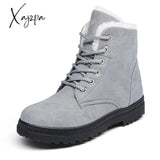 Xajzpa - Women Boots Winter Ankle For Shoes Female Snow Botas Mujer Warm Plush Woman Plus Size 44