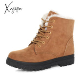 Xajzpa - Women Boots Winter Ankle For Shoes Female Snow Botas Mujer Warm Plush Woman Plus Size 44