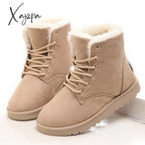 Xajzpa - Women Boots Winter Warm Snow Faux Suede Ankle For Female Shoes Botas Mujer Plush Woman