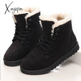 Xajzpa - Women Boots Winter Warm Snow Faux Suede Ankle For Female Shoes Botas Mujer Plush Woman