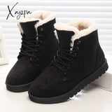 Xajzpa - Women Boots Winter Warm Snow Faux Suede Ankle For Female Shoes Botas Mujer Plush Woman