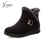 Xajzpa - Women Boots Winter Warm Snow Faux Suede Ankle For Female Shoes Botas Mujer Plush Woman