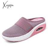 Xajzpa - Women Casual Shoes Woman Slippers Wedge Mesh Breathable Female Sandals Thick Bottem Summer