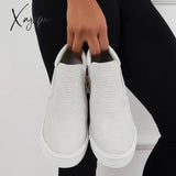 Xajzpa - Women Casual Slip On Platform Wedge Sneakers Loafers