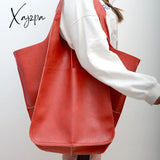 Xajzpa - Women Casual Tote Bag For Pu Leather Laptop Work Shoulder Lightweight Business Tie Bags