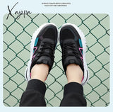 Xajzpa - Women Chunky Sneakers White Vulcanize Shoes Plus Size 35-43 Female Platform Running Ladies