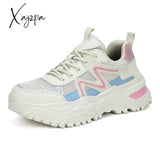 Xajzpa - Women Chunky Sneakers White Vulcanize Shoes Plus Size 35-43 Female Platform Running Ladies