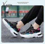 Xajzpa - Women Chunky Sneakers White Vulcanize Shoes Plus Size 35-43 Female Platform Running Ladies