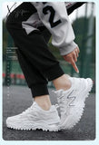 Xajzpa - Women Chunky Sneakers White Vulcanize Shoes Plus Size 35-43 Female Platform Running Ladies