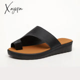 Xajzpa - Women Comfy Plain Shoes Flat Platform Ladies Casual Big Toe Foot Correction Sandals