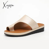 Xajzpa - Women Comfy Plain Shoes Flat Platform Ladies Casual Big Toe Foot Correction Sandals