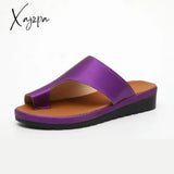 Xajzpa - Women Comfy Plain Shoes Flat Platform Ladies Casual Big Toe Foot Correction Sandals