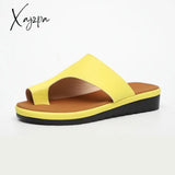 Xajzpa - Women Comfy Plain Shoes Flat Platform Ladies Casual Big Toe Foot Correction Sandals