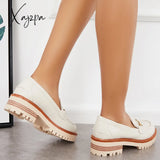 Xajzpa - Women Comfy Round Toe Platform Loafers