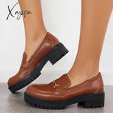 Xajzpa - Women Comfy Round Toe Platform Loafers