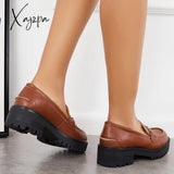 Xajzpa - Women Comfy Round Toe Platform Loafers