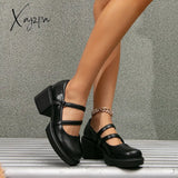 Xajzpa - Women Commute Date Heeled Mary Janes