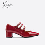 Xajzpa - Women Commuting Classic Mary Jane Red / Eu 35 | Us 5