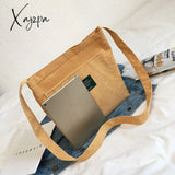 Xajzpa - Women Corduroy Shoulder Bag Quality Canvas Crossbody Bags Simple Cloth Fabric Handbag Tote