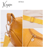 Xajzpa - Women Crocodile Pattern Crescent Shoulder Bag Minimalist Solid Color Crossbody Bags