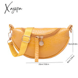 Xajzpa - Women Crocodile Pattern Crescent Shoulder Bag Minimalist Solid Color Crossbody Bags