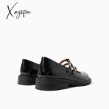 Xajzpa - Women Cutout Leather Retro Mary Janes