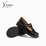 Xajzpa - Women Cutout Leather Retro Mary Janes