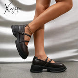 Xajzpa - Women Daily Home Vacation Casual Sweet Round Toe Flat Mary Janes