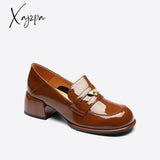 Xajzpa - Women Daily Ol Pure Color Mary Janes Brown / Eu 34 | Us 4