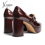 Xajzpa - Women Elegant Leather Mary Janes