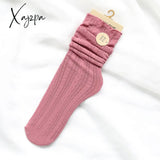 Xajzpa - Women Fashion Long Bubbles Loose Socks Summer Spring Solid White Sweet Soft Lolita Korean