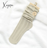 Xajzpa - Women Fashion Long Bubbles Loose Socks Summer Spring Solid White Sweet Soft Lolita Korean