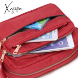 Xajzpa - Women Fashion Solid Color Zipper Waterproof Nylon Shoulder Bag Female Crossbody Ladies