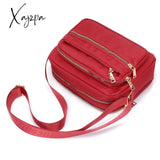 Xajzpa - Women Fashion Solid Color Zipper Waterproof Nylon Shoulder Bag Female Crossbody Ladies