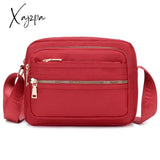 Xajzpa - Women Fashion Solid Color Zipper Waterproof Nylon Shoulder Bag Female Crossbody Ladies