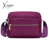 Xajzpa - Women Fashion Solid Color Zipper Waterproof Nylon Shoulder Bag Female Crossbody Ladies