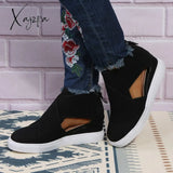 Xajzpa - Women Fashion Stylish Wedge Sneakers Black / 37