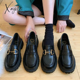 Aiertu Women Flat Loafers Shoes Japanese Style Vintage Shoes Metal Decoration Platform Mary Jane Shoes sapatos femininos Lolita Shoes Aiertu