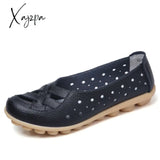 Xajzpa - Women Flats Genuine Leather Shoes Female Casual Flat Ballet Loafers Women’s Chaussures Femm