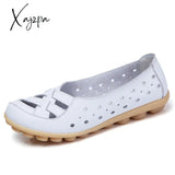 Xajzpa - Women Flats Genuine Leather Shoes Female Casual Flat Ballet Loafers Women’s Chaussures Femm