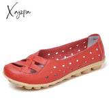 Xajzpa - Women Flats Genuine Leather Shoes Female Casual Flat Ballet Loafers Women’s Chaussures Femm