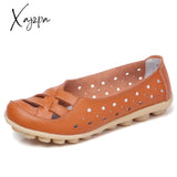 Xajzpa - Women Flats Genuine Leather Shoes Female Casual Flat Ballet Loafers Women’s Chaussures Femm