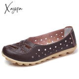 Xajzpa - Women Flats Genuine Leather Shoes Female Casual Flat Ballet Loafers Women’s Chaussures