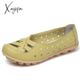 Xajzpa - Women Flats Genuine Leather Shoes Female Casual Flat Ballet Loafers Women’s Chaussures