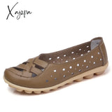 Xajzpa - Women Flats Genuine Leather Shoes Female Casual Flat Ballet Loafers Women’s Chaussures