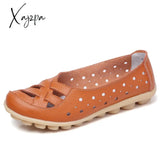 Xajzpa - Women Flats Genuine Leather Shoes Female Casual Flat Ballet Loafers Women’s Chaussures