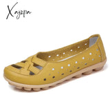 Xajzpa - Women Flats Genuine Leather Shoes Female Casual Flat Ballet Loafers Women’s Chaussures