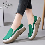 Xajzpa - Women Flats Loafers Breathable Moccasins Female Boat Shoes Fashion Ladies Platform Slip-On