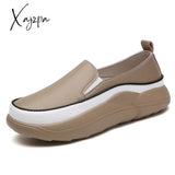 Xajzpa - Women Flats Loafers Breathable Moccasins Female Boat Shoes Fashion Ladies Platform Slip-On